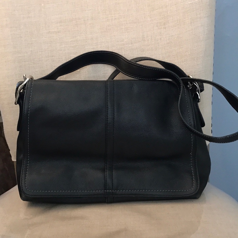 Black Leather Coach Bag